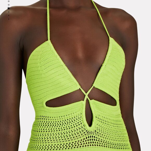 Ronny Kobo Electric Green Knit Dress - Picture 2 of 7